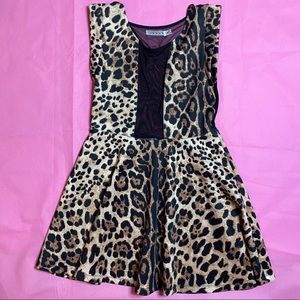 Leopard print & mesh mini dress - REHAB
